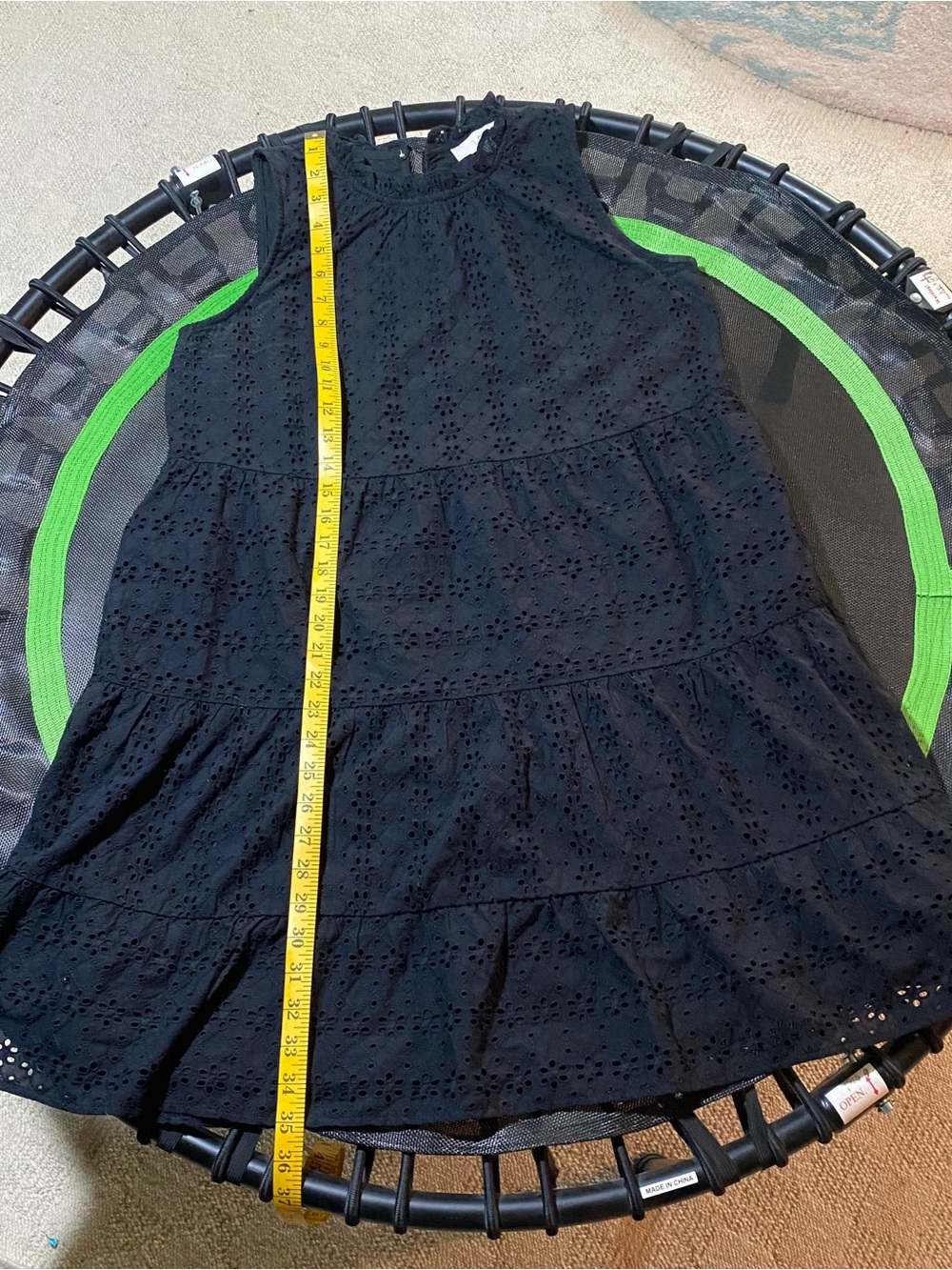 LOFT sleeveless sundress Black Eyelet Tiered with ruffle details - Picture 9 of 13